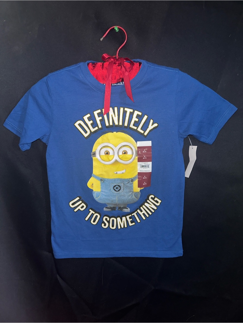 Kids Minions 'Definitely Up To Something' Short Sleeve Tee - Blue